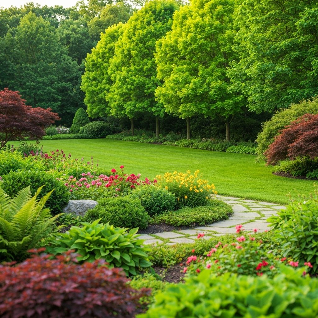 Beautiful landscaped garden